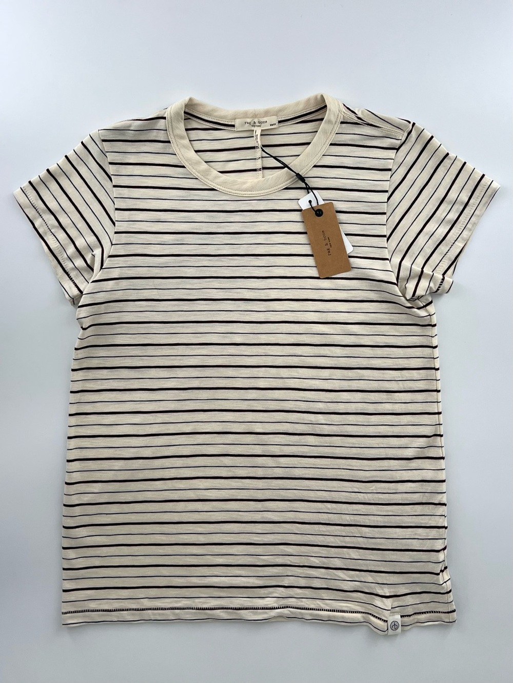 Rag & Bone Pima Cotton Slub Striped Tee Size XS